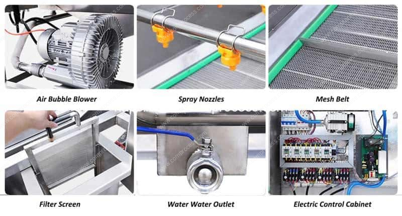 Automatic-Vegetable-Fruit-Air-Bubble-Water-Washing-Machine-Structure-Introduction