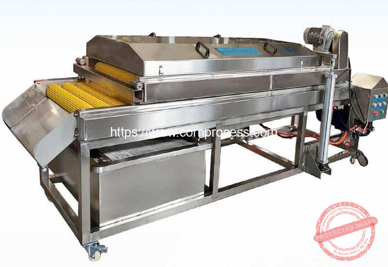 Full-Automatic-Brush-Type-Corn-Silk-Cleaning-Removing-Machine
