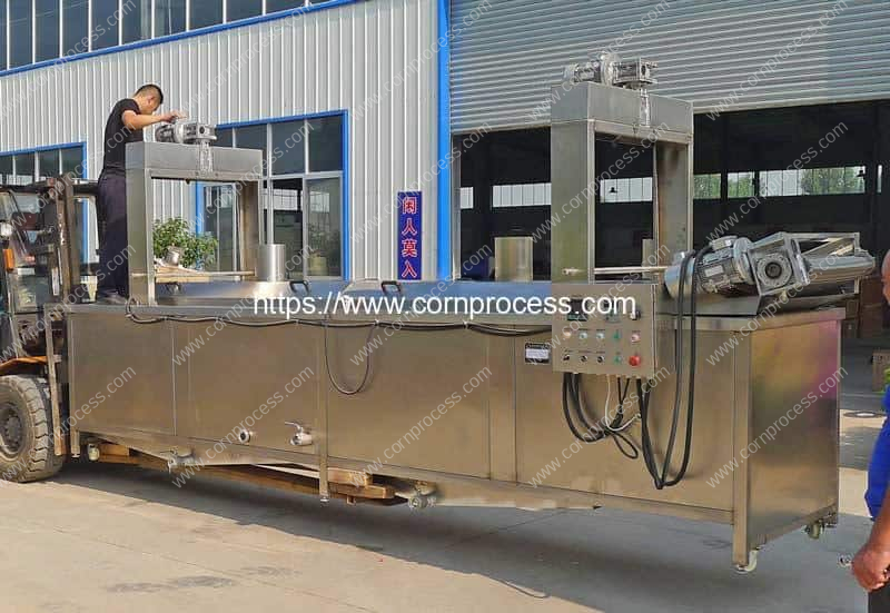 Automatic-Sweet-Corn-Cob-Blanching-Machine-with-Bucket-Lift