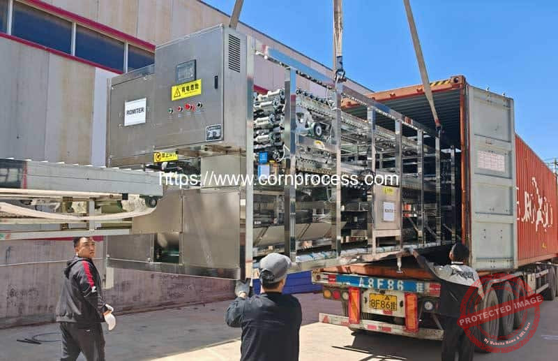 Automatic-Sweet-Corn-Air-Blow-Husker-Machine-Delivery-By-Container-for-Spain-Customer