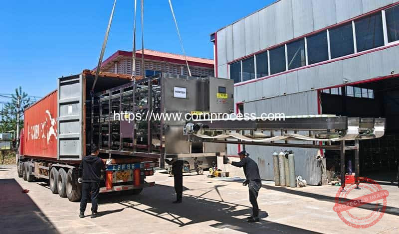 Automatic-Sweet-Corn-Air-Blow-Husker-Machine-for-Spain-Customer