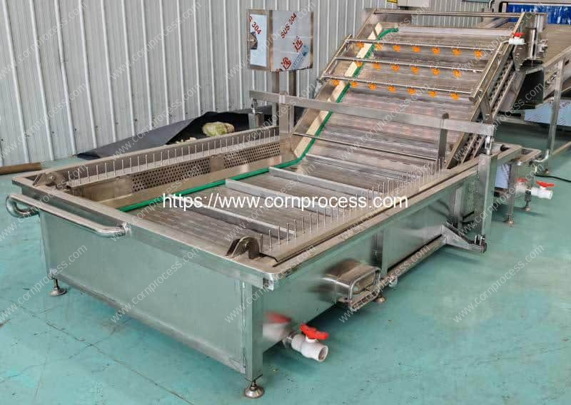 Floating Impurity Removing Type Sweet Corn Washing Machine with Hydraulic Lift