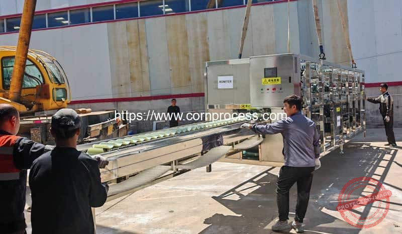 No-Damage-Type-Sweet-Corn-Air-Blow-Husk-Removing-Machine-for-Spain-Customer