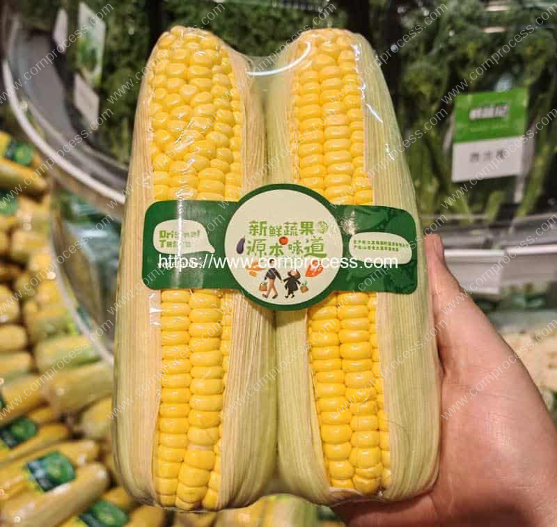 Supermarket-Fresh-Sweet-Corn-Plastic-Film-Wrapping-Packing-Machine