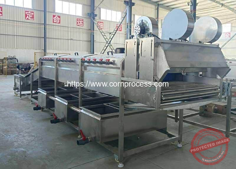 Automatic Sweet Corn High Pressure Water Spray Washing Machine with Air Blow Dryer Fan Automatic Sweet Corn High Pressure Water Spray Washing Machine with Air Blow Dryer Fan