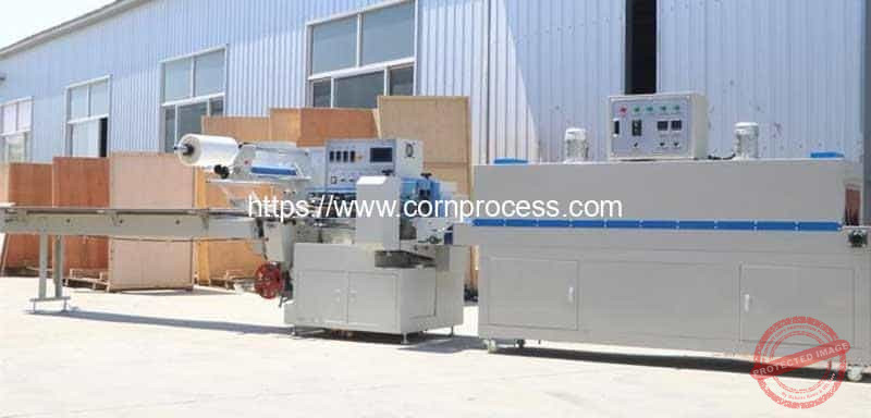 Automatic-Fresh-Sweet-Corn-Flow-Packing-and-Heat-Shrinking-Machine-for-Sale