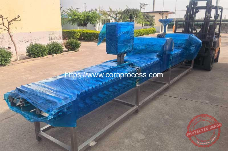 Fresh-Sweet-Corn-Top-and-Tail-Cutting-Machine-Delivery-for-Slovenia-Customer